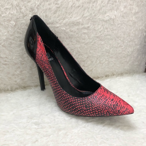 G by Guess pink black animal print heels - Picture 4 of 11
